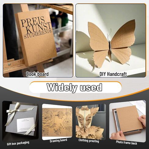 JNENERY 20Pcs Book Board for Book Binding, 12.5 x 10", 80pt Chipboard Sheets, 2mm Thick Binders Board, Heavy Duty Cardboard Sheets and Sturdy Kraft Board for Bookbinding, Crafts, Packaging (Grey) in Saudi Arabia