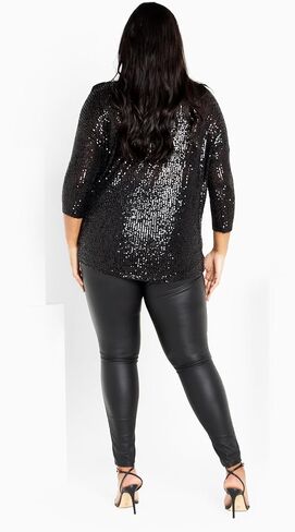 EVANS Women's Plus Size Top Lots of Sequins in Saudi Arabia