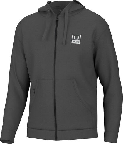 HUK Men Huk'd Up Logo Full Zip, Fleece Jacket with Stretch in Saudi Arabia