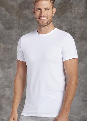 Jockey Men's Undershirt Slim Fit Cotton Stretch Crew Neck T-Shirt - 6 Pack in Saudi Arabia