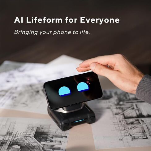 LOOI Robot-Space Black – AI Desktop Companion with ChatGPT Voice Interaction, Memory, Personality, Gesture & Face Recognition, Emotional Support, and 10W Wireless Charging in Saudi Arabia