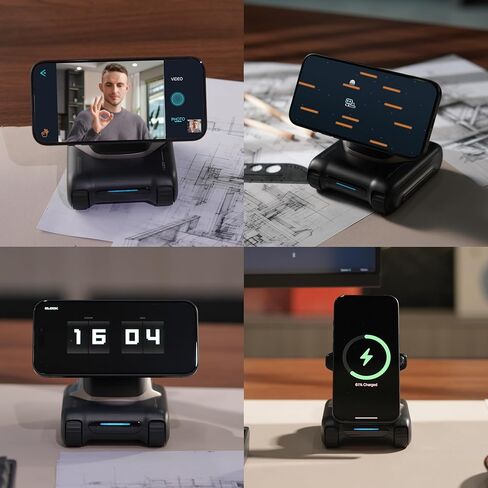 LOOI Robot-Space Black – AI Desktop Companion with ChatGPT Voice Interaction, Memory, Personality, Gesture & Face Recognition, Emotional Support, and 10W Wireless Charging in Saudi Arabia