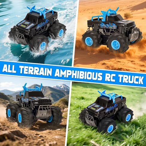 Lacchoufee 1:16 Truck Monster Truck Tarys RC Cars ، 2.4 جيجا هرتز شاحنة التحكم عن بُعد للأطفال ، فتى الأطفال الذين تتراوح أعمارهم in Kuwait