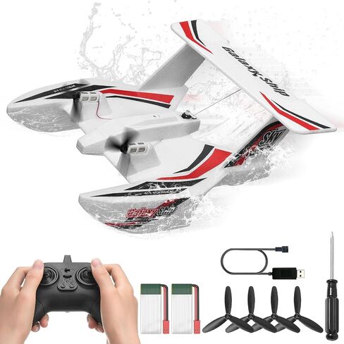 VEVOR RC Airplane, 2.4GHz 2 Channel Remote Control Aircraft with 6-Axis Gyro Stabilizer, Ready to Fly Aircraft Toy with 2 Batteries, RC Sailplane for Kids, Beginners, Red in Saudi Arabia