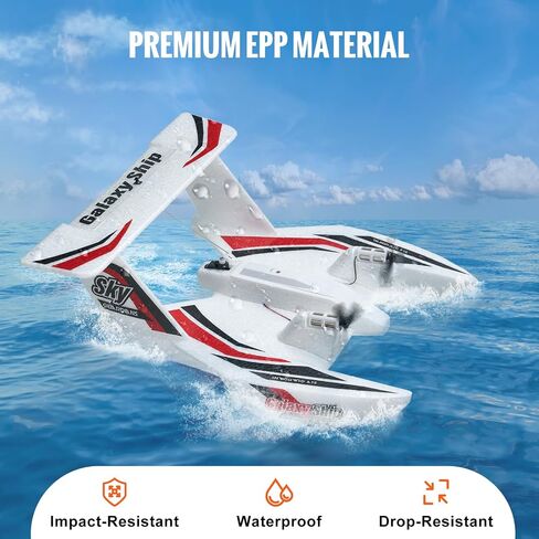 VEVOR RC Airplane, 2.4GHz 2 Channel Remote Control Aircraft with 6-Axis Gyro Stabilizer, Ready to Fly Aircraft Toy with 2 Batteries, RC Sailplane for Kids, Beginners, Red in Saudi Arabia