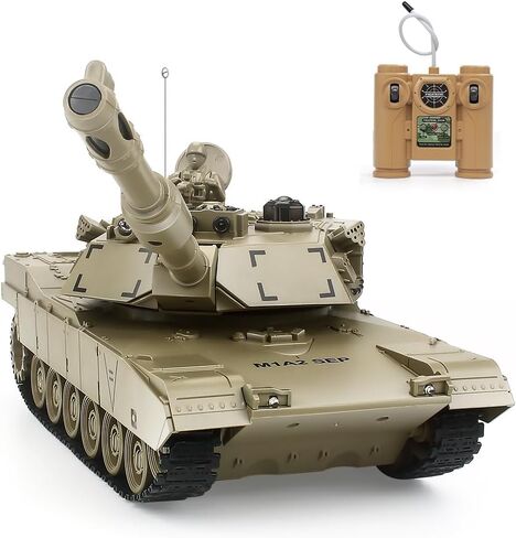 RC Tanks ، 1: 28 WW2 German Tiger Army Tank Toys for Boys ، 9 قنوات التحكم عن بعد مع الصوت والضوء ، RC Military Toys for Kids Boys Girls (Gray) in Kuwait