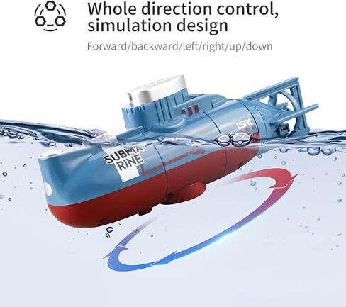 JTLB Remote Control Submarine Mini Underwater Ship Toy with Lights Rechargeable Battery (White) in Saudi Arabia