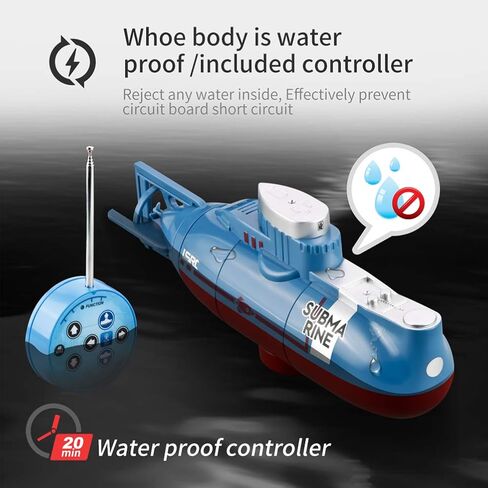 JTLB Remote Control Submarine Mini Underwater Ship Toy with Lights Rechargeable Battery (White) in Saudi Arabia