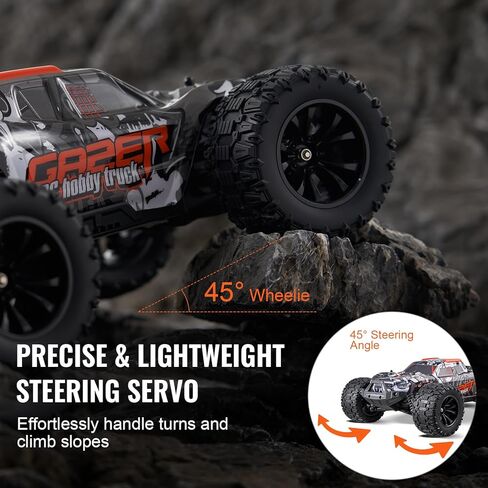 Vevor RC Crawler 1/24 مقياس RC Car Rock Crawler All Terrain 4WD Off-Road Truck مع LED Light 2 بطاريات قابلة لإعادة الشحن ، هدية سيارة هواية قابلة للتعديل سرعتين للبالغين in Kuwait
