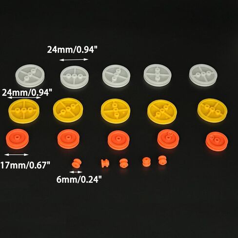 50PCS Toy Belt Pulley Plastic Belt Wheel Drive Pulley Gear for RC Car Truck Robot DIY Model Toy Parts (50) in Kuwait