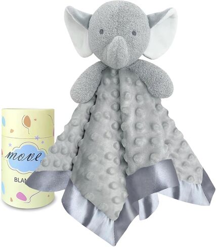 MOVEPAI Duck Lovey Security Blanket for Baby Boy and Girl, 16" Soft Snuggle Lovie Stuffed Animal Gifts for Birthday Baby Shower in Saudi Arabia