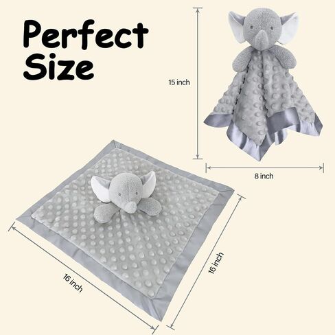 MOVEPAI Duck Lovey Security Blanket for Baby Boy and Girl, 16" Soft Snuggle Lovie Stuffed Animal Gifts for Birthday Baby Shower in Saudi Arabia