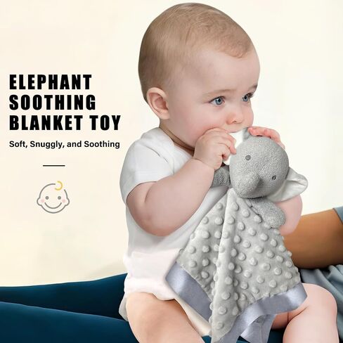 MOVEPAI Duck Lovey Security Blanket for Baby Boy and Girl, 16" Soft Snuggle Lovie Stuffed Animal Gifts for Birthday Baby Shower in Saudi Arabia