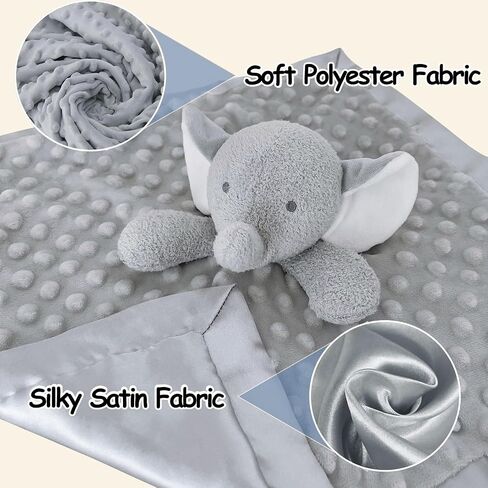 MOVEPAI Duck Lovey Security Blanket for Baby Boy and Girl, 16" Soft Snuggle Lovie Stuffed Animal Gifts for Birthday Baby Shower in Saudi Arabia