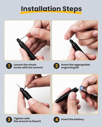 Engraving Pen, USB Rechargeable Cordless Rotary Tools, Professional Mini Carving Machines Portable DIY Engraver Machine with 30 Bits and 2 Templates for Metal to Wooden, Glass, Jewelry(Black) in Kuwait