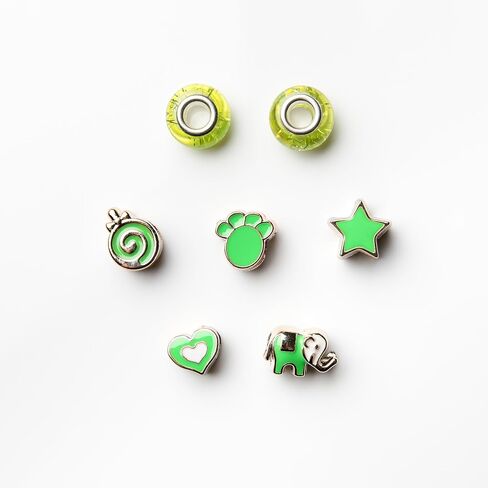 Leexinluu DIY Swelet Jewelry Kit-مجموعة مجوهرات فورية متعددة الألوان | الحلي والخرز مجمعة مسبقا | قم بعمل أساور قابلة للتعديل مخصصة ، مجموعة واحدة لصنع منتج نهائي. (أخضر) in Saudi Arabia