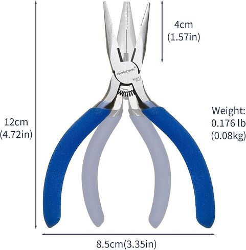 KAIHAOWIN Mini Needle Nose Pliers 5"-5 Pack KAIHAOWIN Small Long Nose Pliers with Wire Cutters, Spring Loaded Thin Needle Nose Pliers, Precision Pliers Set for Crafts/Jewelry Making/Tiny Project in Kuwait