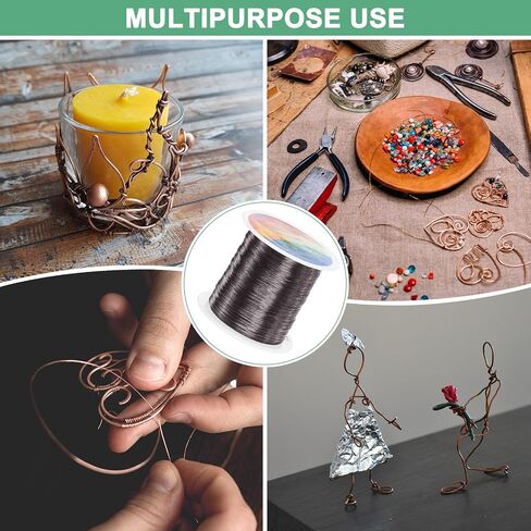 0.3mm Jewelry Wire, 28 Gauge 328FT Craft Wire Copper Beading Wire for Jewelry Making/Planting/Weaving/DIY Crafting, Soft Metal Wires [100M, Light Golden] in Saudi Arabia