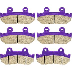 SCITOO Carbon Fiber Brake Pads Fit for 1988 1989 1990 1991 1992 1993 1994 1995 1996 1997 1998 1999 2000 for Honda Goldwing 1500