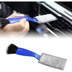 Rsept Soft Car Detailing Brush,Double Head Brush for Car Clean,Car Detailing Brushes Exterior,Double Ended Portable Cleaning Brush Mini Hand Held Magic Brush Duster for House, Car, Office (Blue) in Kuwait