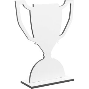 EXCEART Sublimation Award Trophy Blank Sports Trophy Sign Tabletop Award Plaque Sign Decorative DIY Heat Transfer Trophy Sign