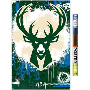 Trends International NBA Milwaukee Bucks - Maximalist Logo 23 Wall Poster