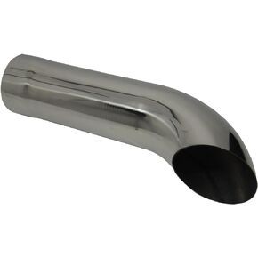 Exhaust Tip 1.75 Inch Dia 8.00 In Long 1.50 Inlet Turn Down Chrome Wesdon Exhaust Tip