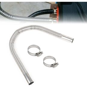 Diesel Heater Exhaust Pipe 1"/25mm Inner Diameter, TZUTOGETHER Stainless Steel Parking Air Heater Gas Vent Hose (60cm)