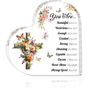 Godly Religious Christian Acrylic Gifts for Women Inspiring Gifts With Bible Verses and Prayers Christian Desk Decor for Women Mom Friends Sister Purple butterfly01