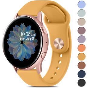 Meliya Bands Compatible with Samsung Galaxy Watch Active 2 Band 40mm 44mm, Galaxy Watch Active Bands, 20mm Soft Silicone Sport Replacement Strap for Galaxy Watch Active 2 Band Women Men