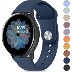Meliya Bands Compatible with Samsung Galaxy Watch Active 2 Band 40mm 44mm, Galaxy Watch Active Bands 42mm, 20mm Soft Silicone Sport Replacement Strap for Galaxy Watch Active 2 Women Men in Kuwait