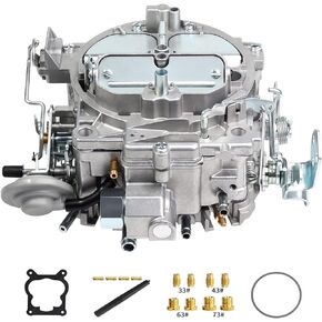 Rochester Quadrajet Carburetor 4 Barrel for Chevy 327 350 427 454 Engines 1966-1973 Trucks and Cars, Replaces 1975-1979 Corvettes 1901R 750 CFM 4MV 1901-GG 4BBL Carb w/Manual Divorced Choke