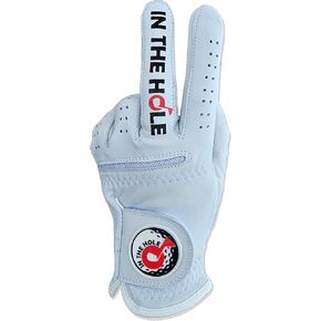 in The Hole - Premium White 100% Cabretta Leather Signature Tour Level Men's Golf Glove Shocker. Even if You Suck These Golf Gloves are for You.