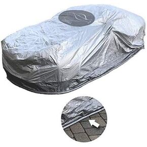 Light Duty Indoor Car Cover with Patented Weighted Ground Conforming Apron Seal - All Weather Water-Resistant Car Cover for Automobiles - Sports Size 189 L x 70 W x 67 H inch Max
