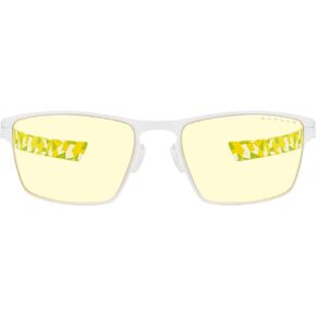 GUNNAR - Premium Gaming and Computer Glasses for Kids (Age 12+) - Blocks 65% Blue Light - ESL Blade Lite, White, Amber Tint
