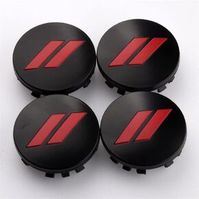 New Custom 4PCS 2 1/2 Inches 63mm // Slants Car Plastic Hub Wheel Center Cap Hubcaps Fit for Charger Challenger 2017-2019 with 20 Inch Wheels 6CZ27DX8AA (black red)