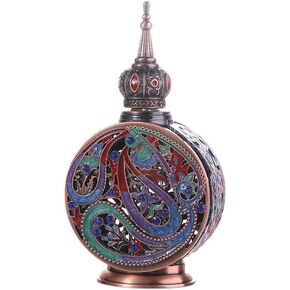 1PCS Vintage Essential Oils Bottle,Arab Style Essential Oils Dropper Bottle Empty Perfume Bottle for Home Weeding Decoration(Bronzing)