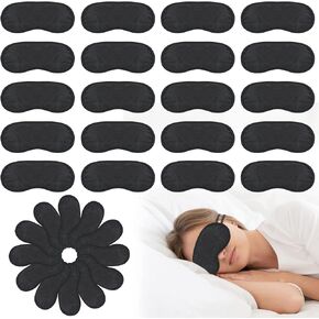 30 Pieces Sleep Eye Mask Shade Cover, Sleep Eye Mask for Men Women Kids, Individual Pack Sleeping Blindfold Eye Shade Cover for Travel, Plane, Hotel, Games Party