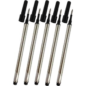 Gullor Spiral Refills Screw Refills Fit Jinhao Rollerball Pen, Black Ink, 0.7mm, Set of 10 PCS