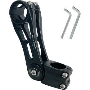 Adjustable Bike Stem, 31.8mm 70 Degree MTB Handlebar Stem Riser, 145mm Bicycle Handlebar Extender for Mountain Bike, Road Bike, BMX