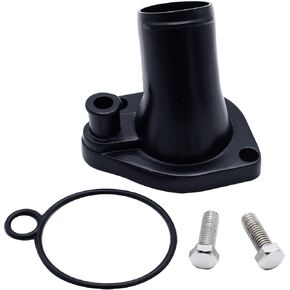 Black Water Neck 45 Degree Fits For Ford Chrome Thermostat Housing With O-ring And Bolts for 260 289 302 347 351W