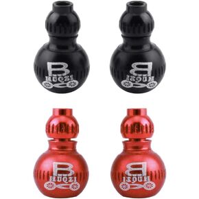 4pcs Cucurbit Aluminum Alloy Bike Brake Cable Caps Gear Wire End Tips Crimps for Road Bike and Mountain Bicycle