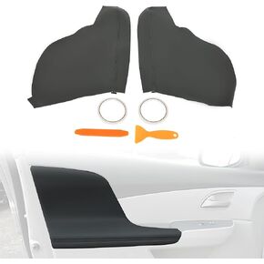 HECASA Door Panel Armrest Cover Compatible with 2011-2017 Honda Odyssey PVC Door Armrest Replacement Black (Installation Tool Included)