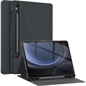 حافظة Soke لهاتف Samsung Galaxy Tab S9 /S9 FE 5G 2023 - حافظة قابلة للطي بحامل مقاوم للصدمات، زوايا متعددة الرؤية، غطاء خلفي ناعم من مادة TPU لجهاز Galaxy Tab S9 FE 10.9 بوصة/S9 11 بوصة، أسود in Kuwait