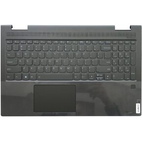 Replacement Laptop Upper Case Palmrest Backlit-Keyboard Touchpad Assembly Part for Lenovo Yoga 7-15ITL5 5CB1A22456 Dark Green