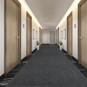 Nisorpa Carpet Runner, 4ft x 10ft Indoor Outdoor Floor Mat with Non-Slip Rubber Backing Hallways Area Rugs for Kitchen Balconies Living Room Dining Room Decks Patio (Gray)