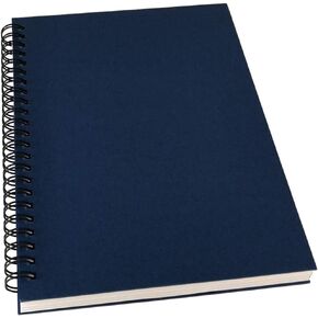 A5 Spiral Notebook Lined, 100gsm Thick Paper & Hard Kraft Cover, 60 Sheets (120 Pages), 8.35" x 5.9", Blue, 1 Pack