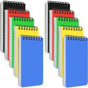 Fantasyon Top Bound Memo Books 4" x 6" Pocket Notebook Spiral Memo Pads For Home, Office, College, School，Lined College Ruled Paper，50 Sheets Per Notebook (10 Pack) (A6)