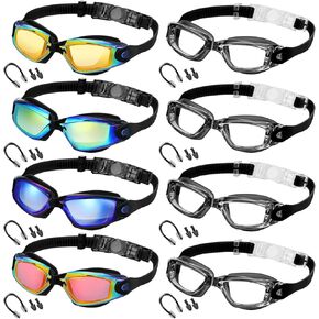 8 Pack Kids Swim Goggles Age 6-14 Goggle Anti-Fog UV for Water Pool No Leaking Swimming Glasses for Boy Girl Children Teen in Saudi Arabia