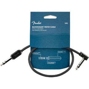 Fender Blockchain 16" Patch Cable, Stereo TRS, Straight/Angle